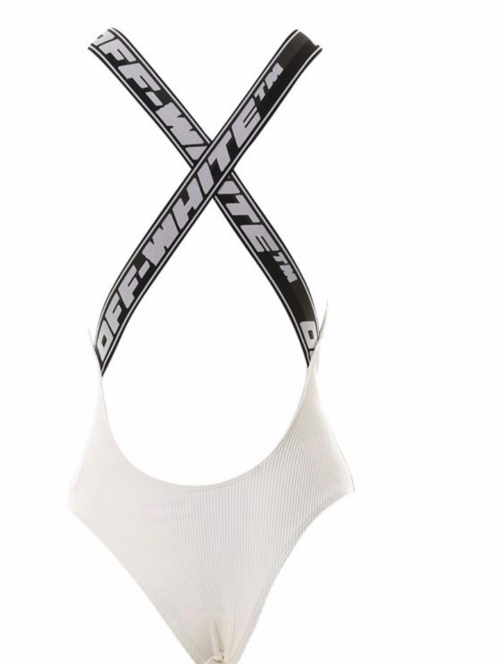 Off-White White Ribbed Halter Large - Picture 2 of 6
